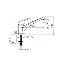 Baterie de bucatarie Pyramis Adorno Satin